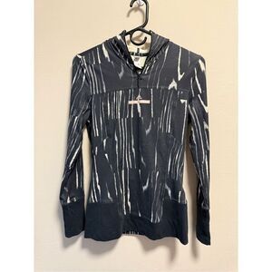 Adidas Stella McCartney Hooded M Black Athletic Pullover Top Long Sleeve 1/4 Zip